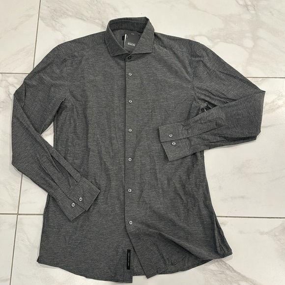 NWT 🏷️ BOSS Hugo boss travel slim fit long sleeve tshirt size S - Picture 2 of 12